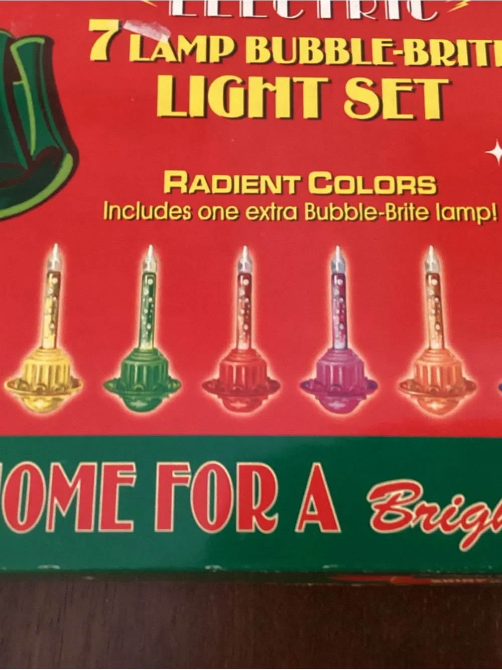 Vtg Shiny Brite Bubble Light Set Box